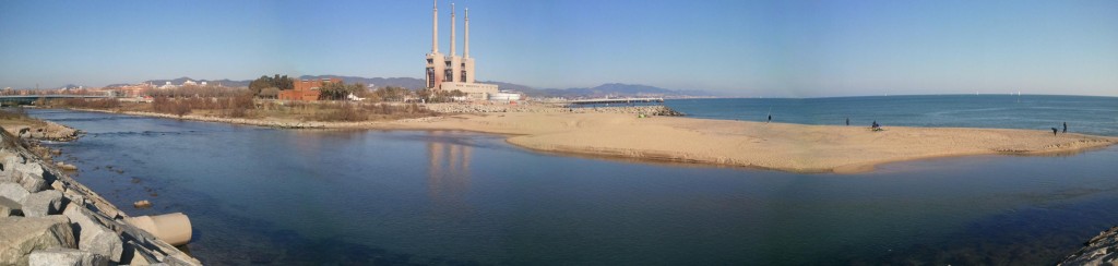 Desembocadura del Besós. Barcelona.