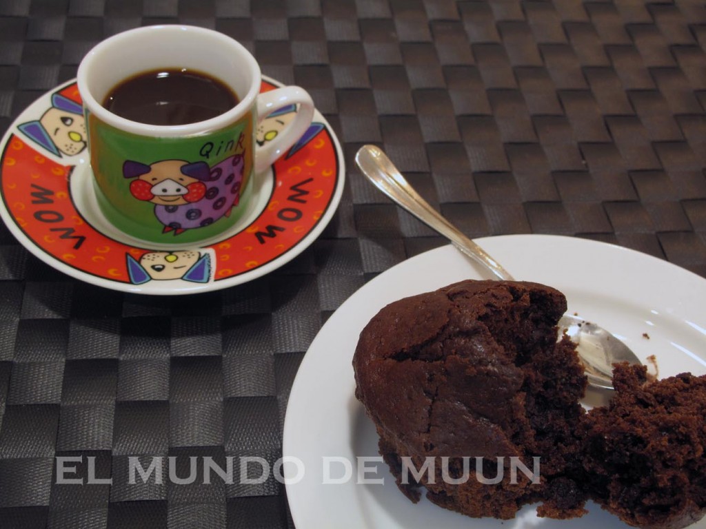 muffins de chocolate