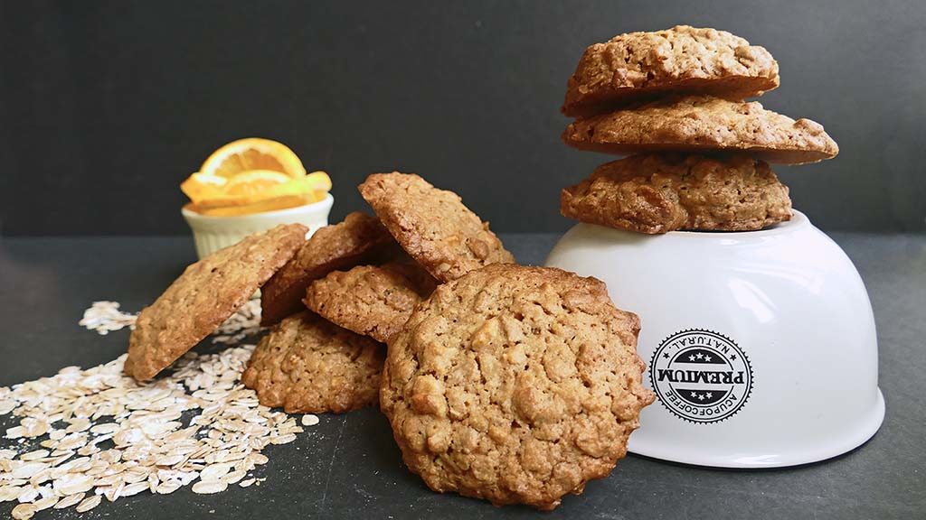 Galletas de avena y naranja.