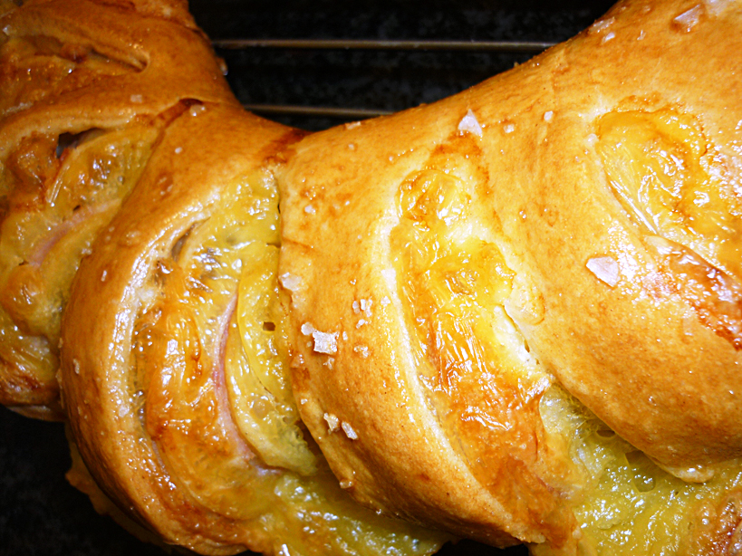 Rosca de jamón y queso