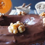 Bizcocho rosca de Calabaza y nueces con glaseado de chocolate