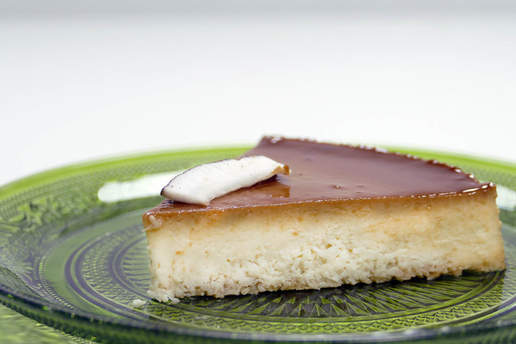 Receta flan de coco saludable