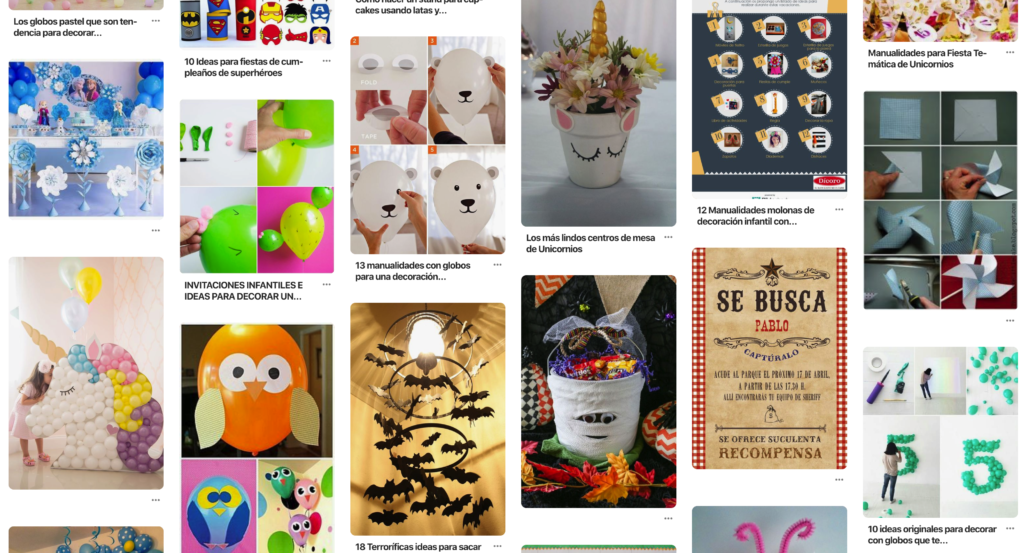 Manualidades que encontrarás en Pinterest para decorar tu fiesta infantil.